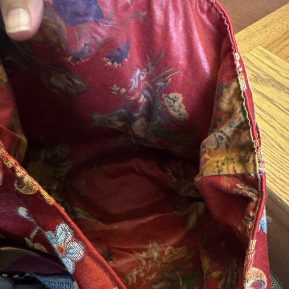 Unique MACKENZIE-CHILDS SIGNATURE HANDLES FLORAL Bag Purse - Picture 7 of 7